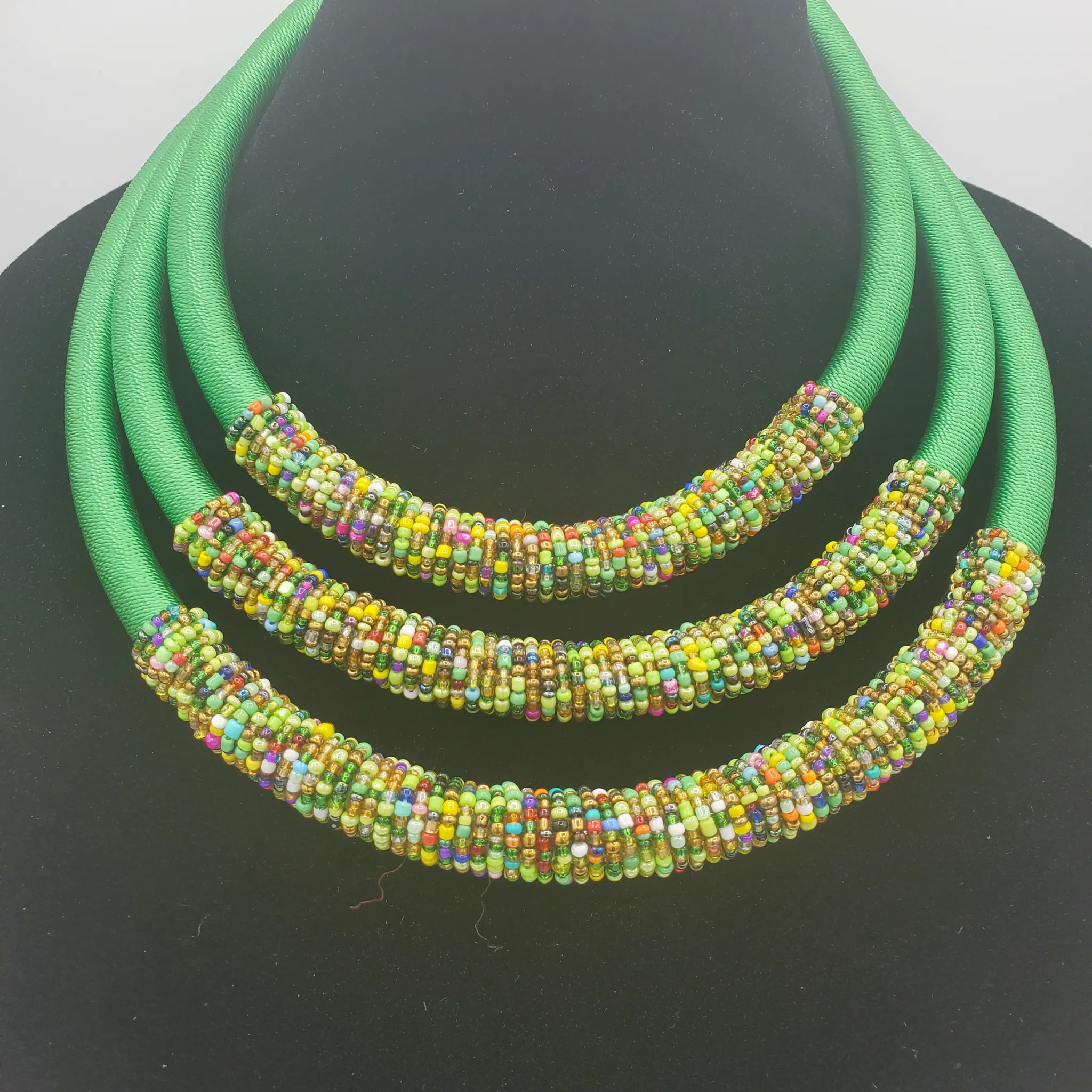 Cord Jewelry SET, Green