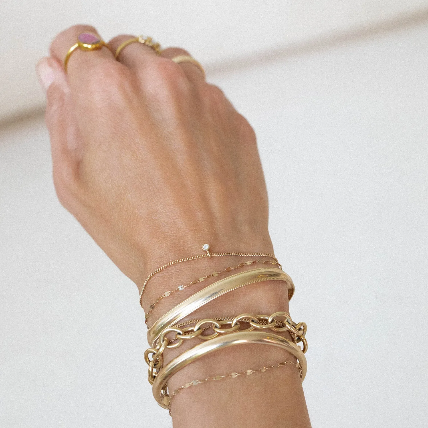 Curb Chain Bracelet | Solid 14k Gold