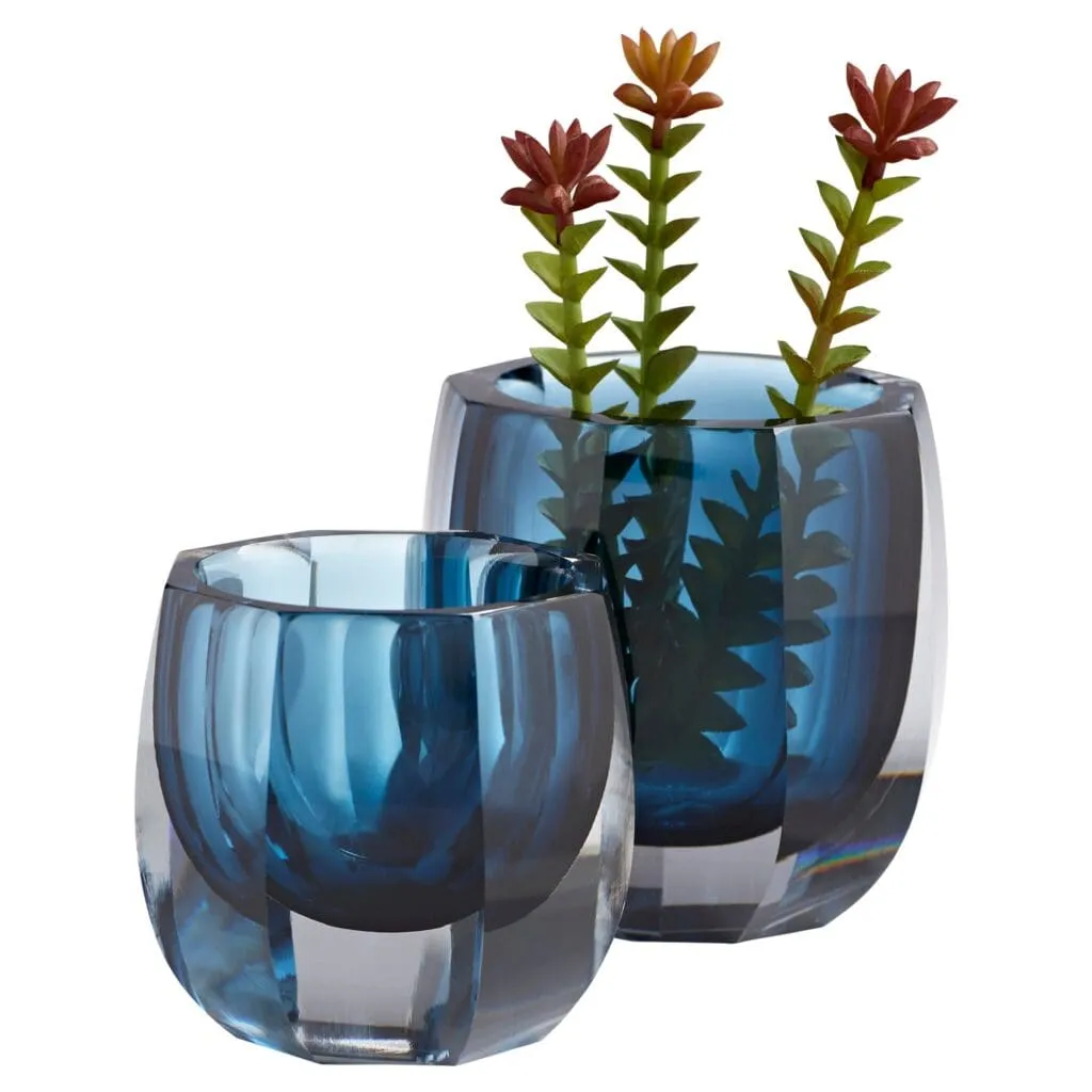 Cyan Design 11254 Azure Oppulence Vase - Blue & Clear - Large