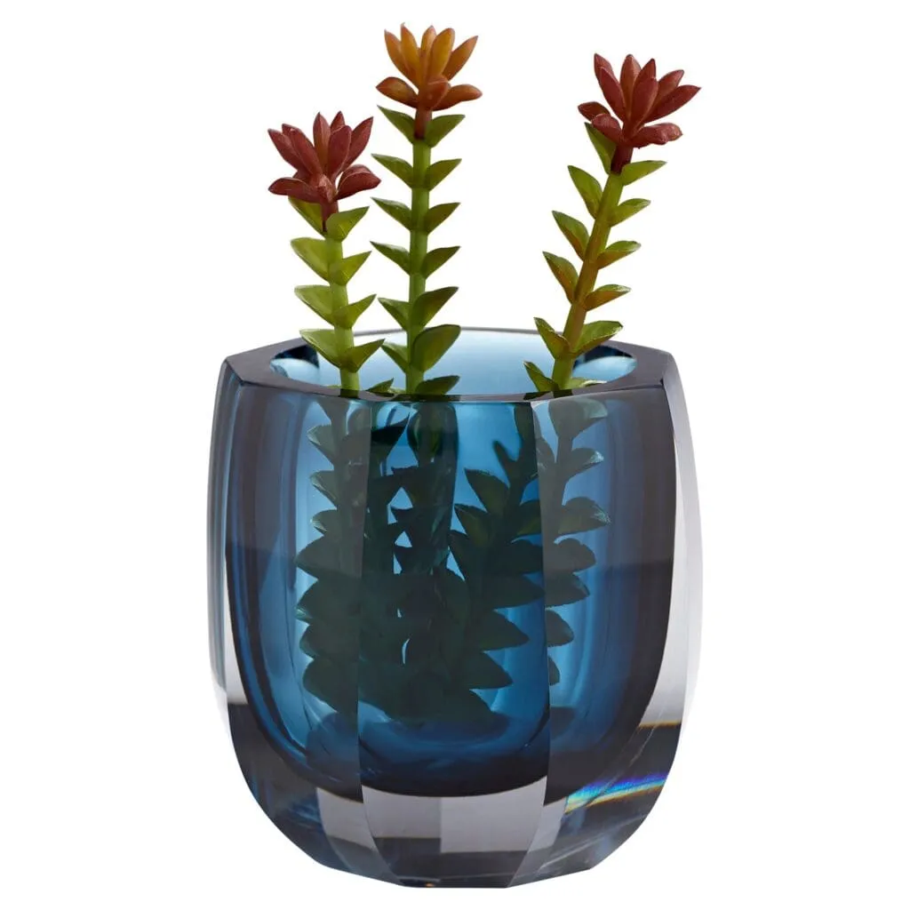 Cyan Design 11254 Azure Oppulence Vase - Blue & Clear - Large