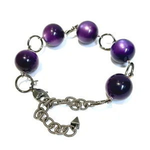 Deep Purple Moonglow Stations Bracelet