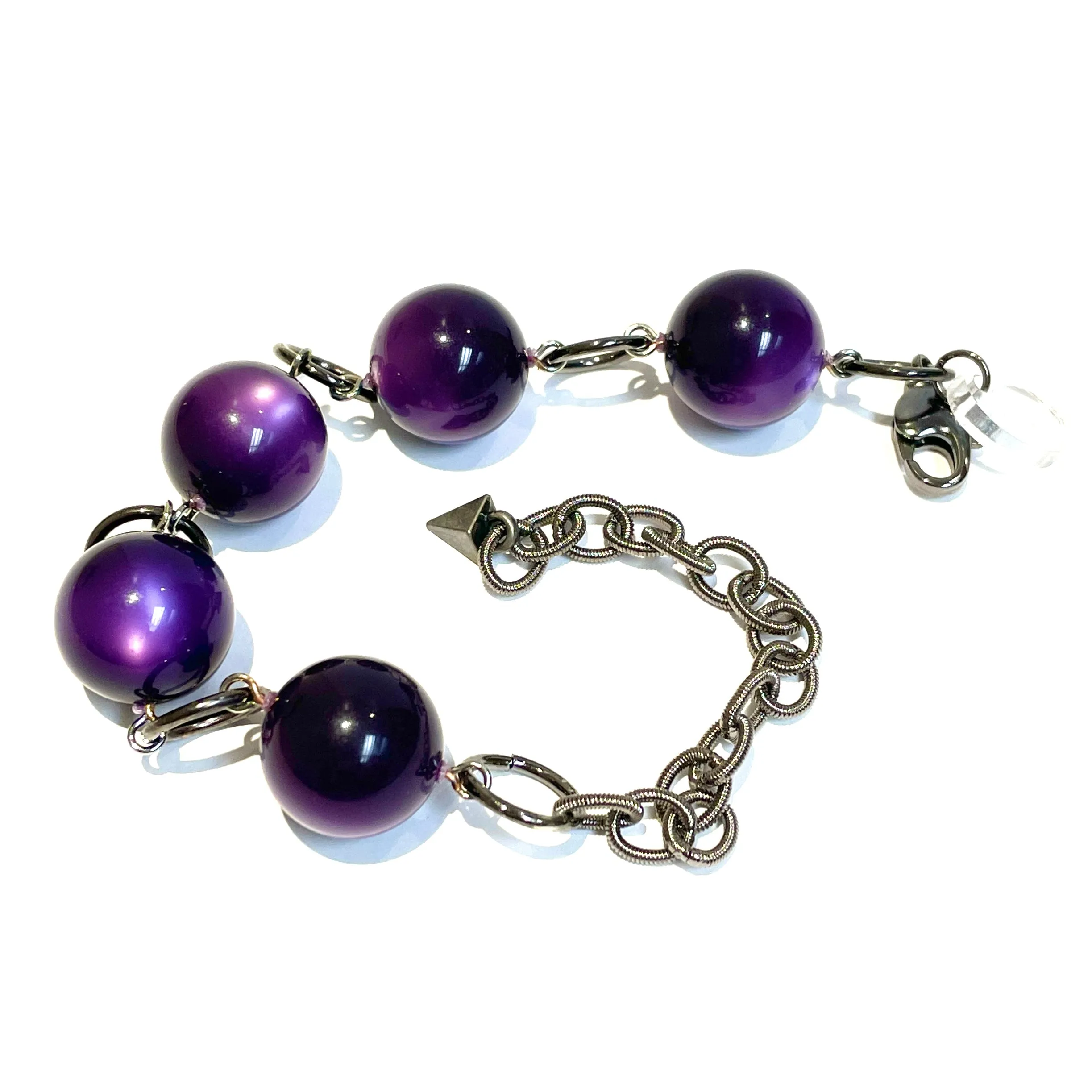 Deep Purple Moonglow Stations Bracelet