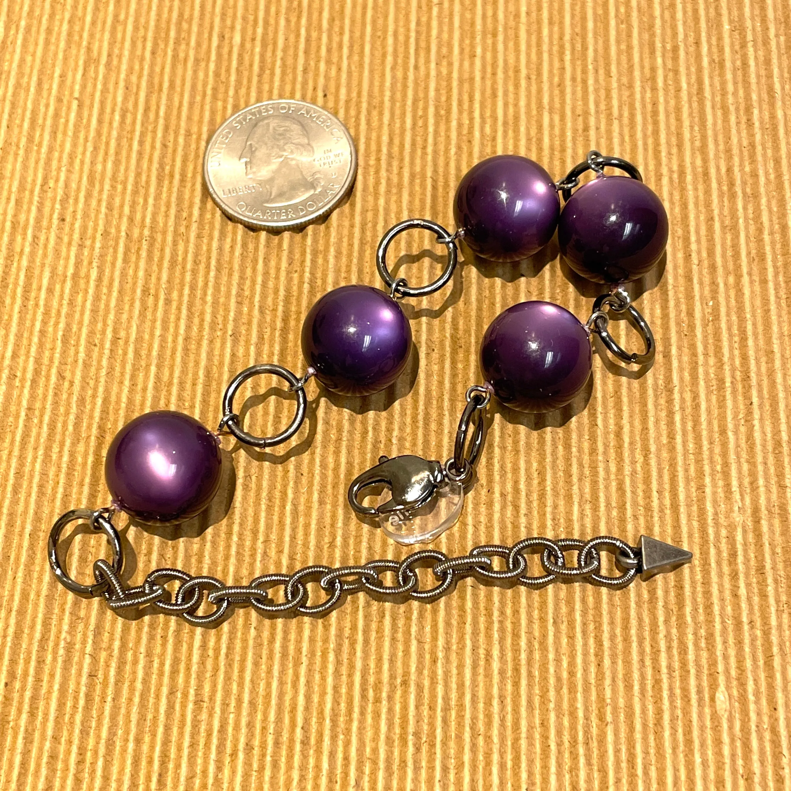 Deep Purple Moonglow Stations Bracelet