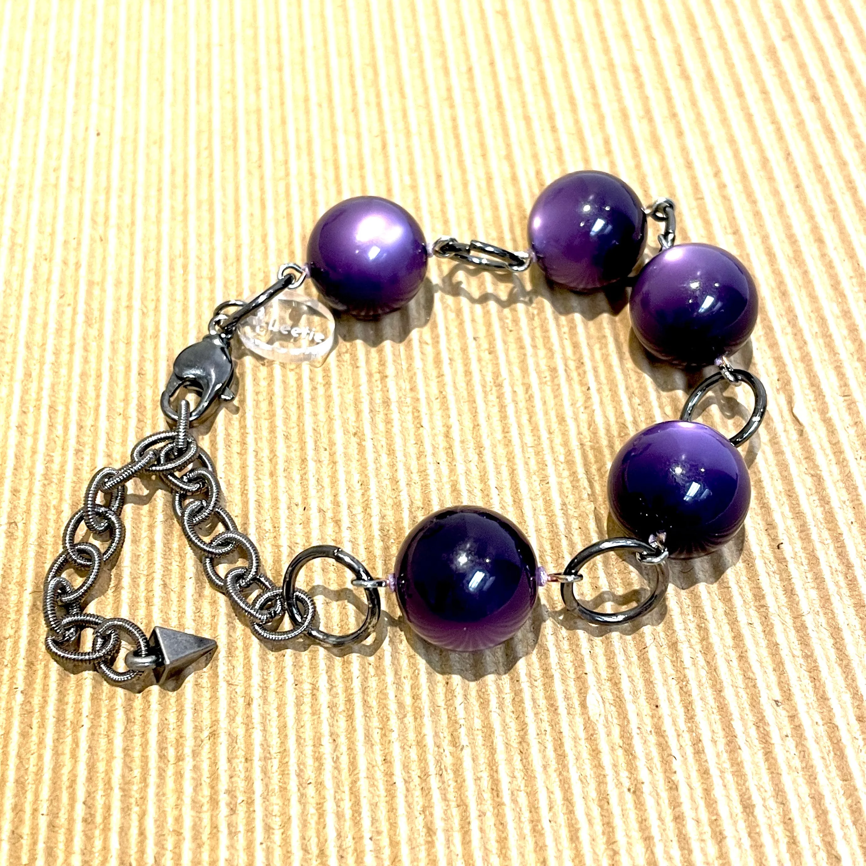 Deep Purple Moonglow Stations Bracelet