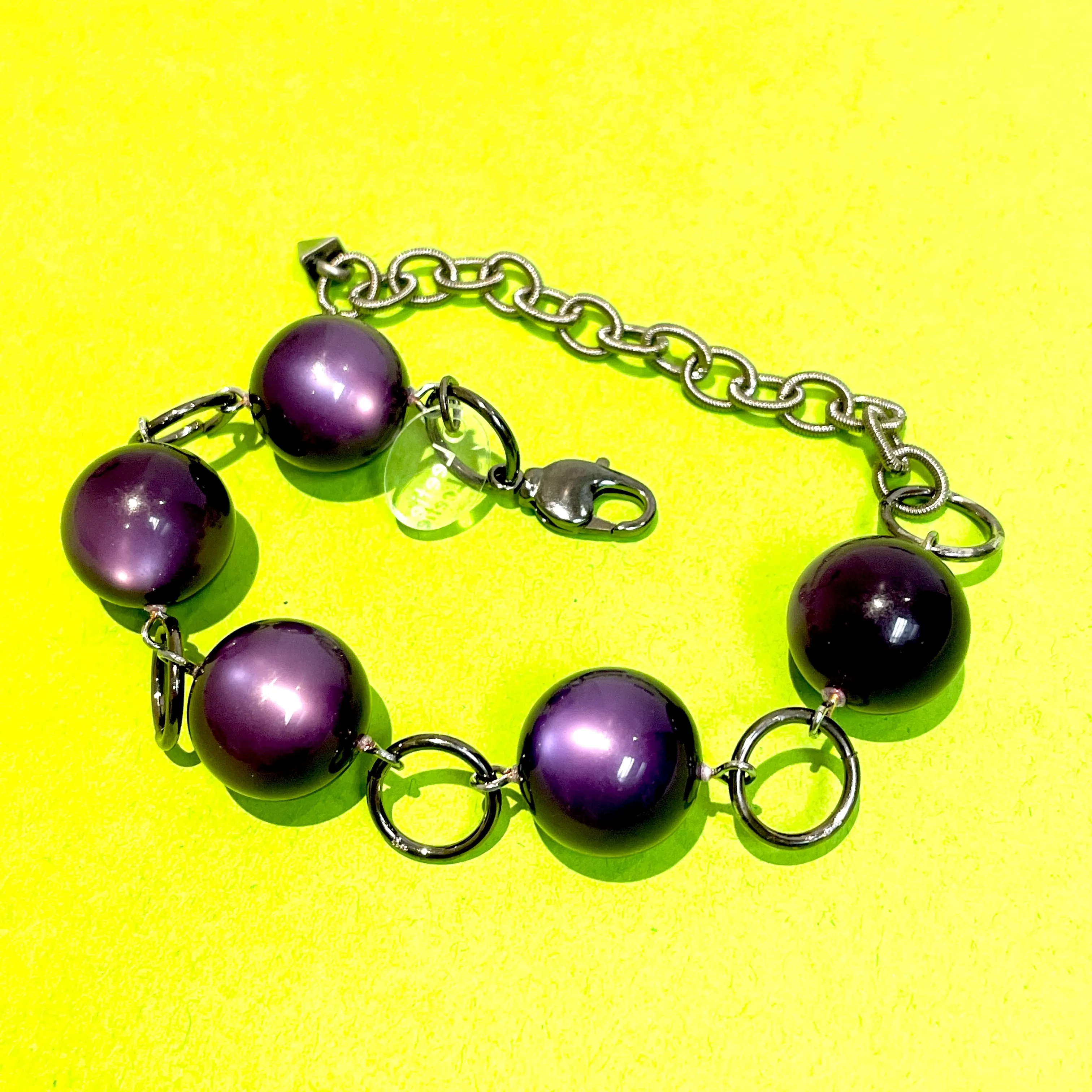 Deep Purple Moonglow Stations Bracelet