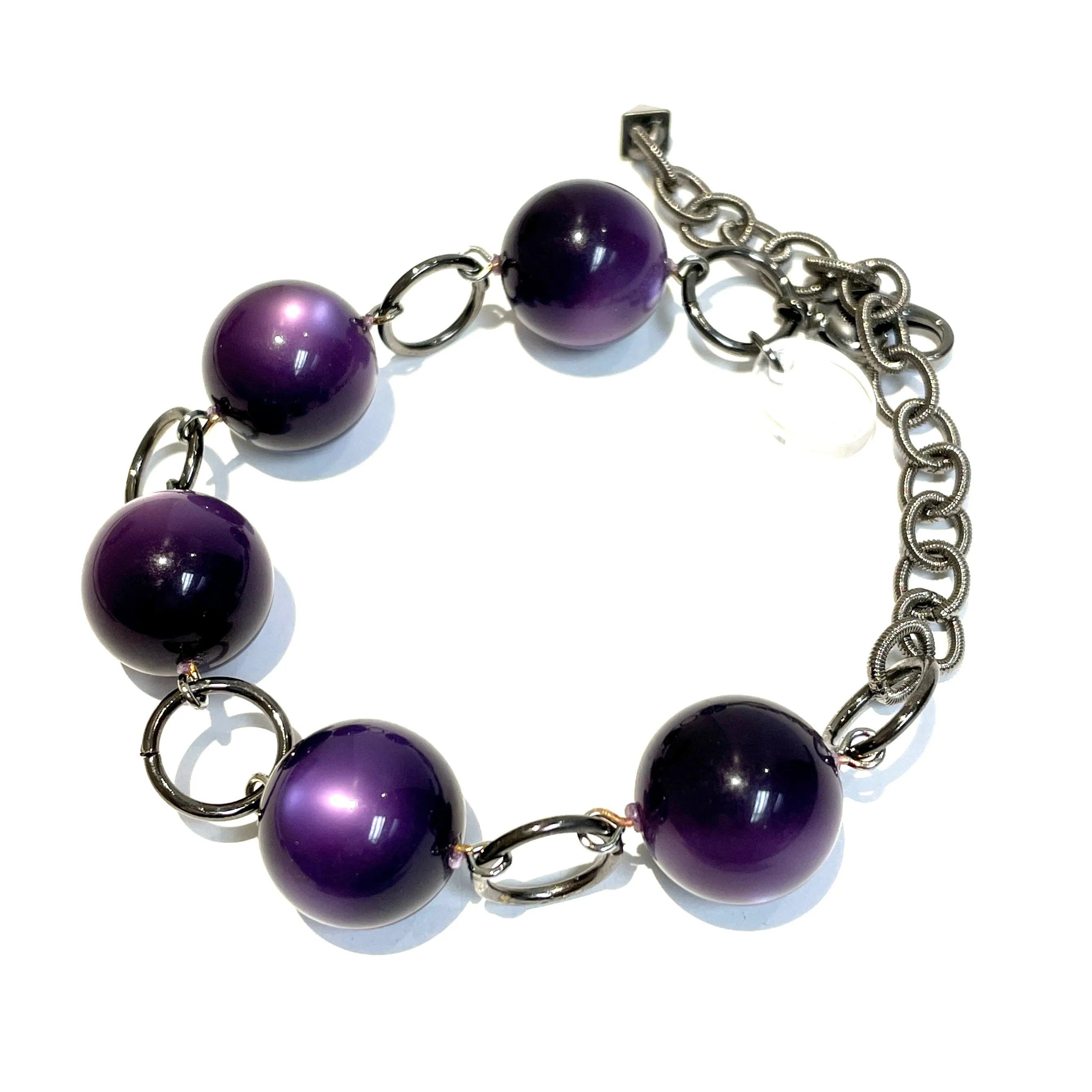 Deep Purple Moonglow Stations Bracelet