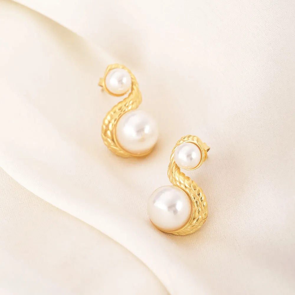 Enchantress Pearl Stud Earrings