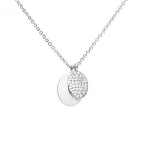 Engravable Plain Pave Set Zirconia Tag Necklace N4503