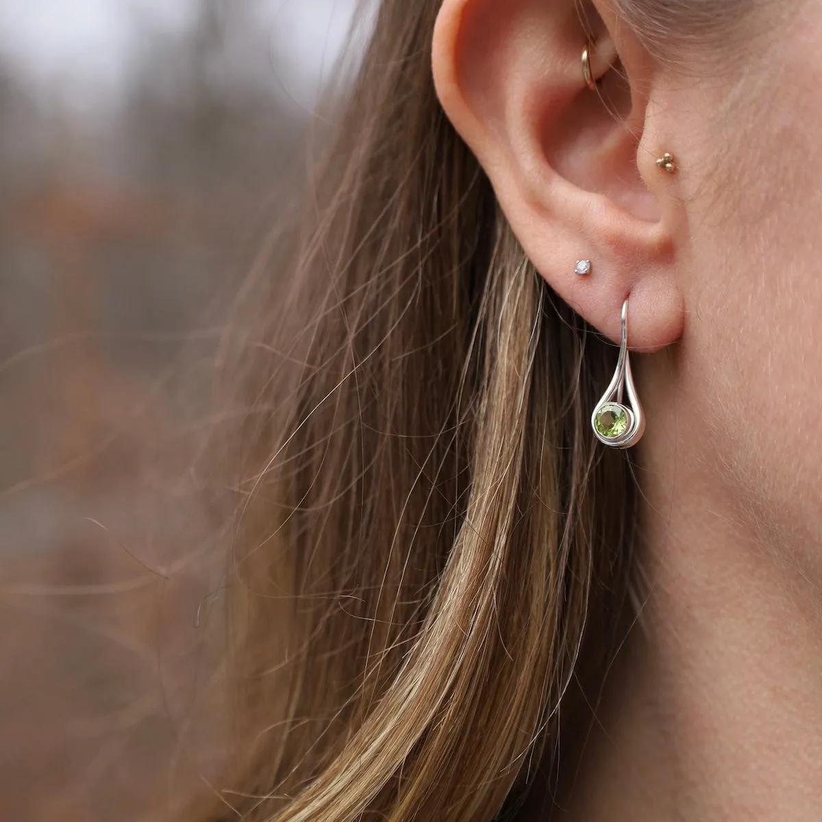 Faceted Peridot Desire Earrings