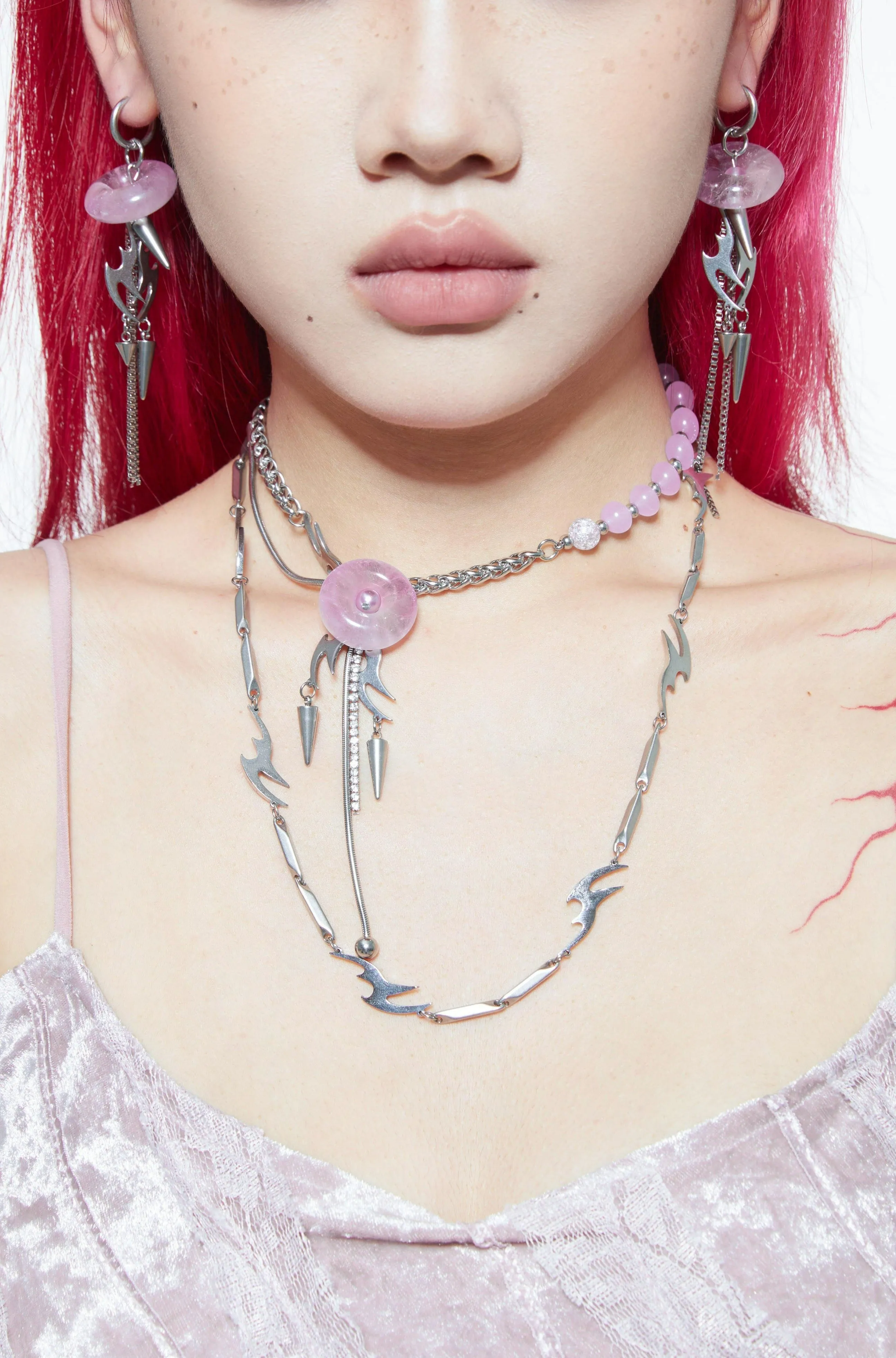 Fervooor Electric Jellyfish necklace set