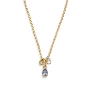 Forever & Always a Pair : Lilac Sapphire Medium Belcher Pave Feature Abacus Chain