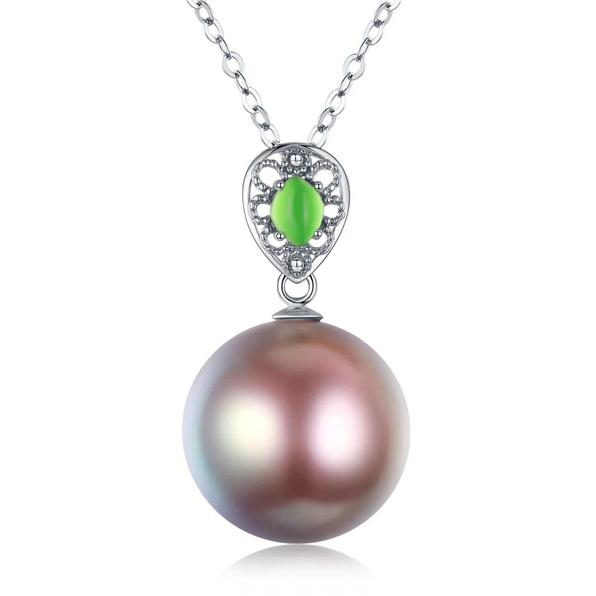 G18k Hidden Gem Mauve Pearl Necklace