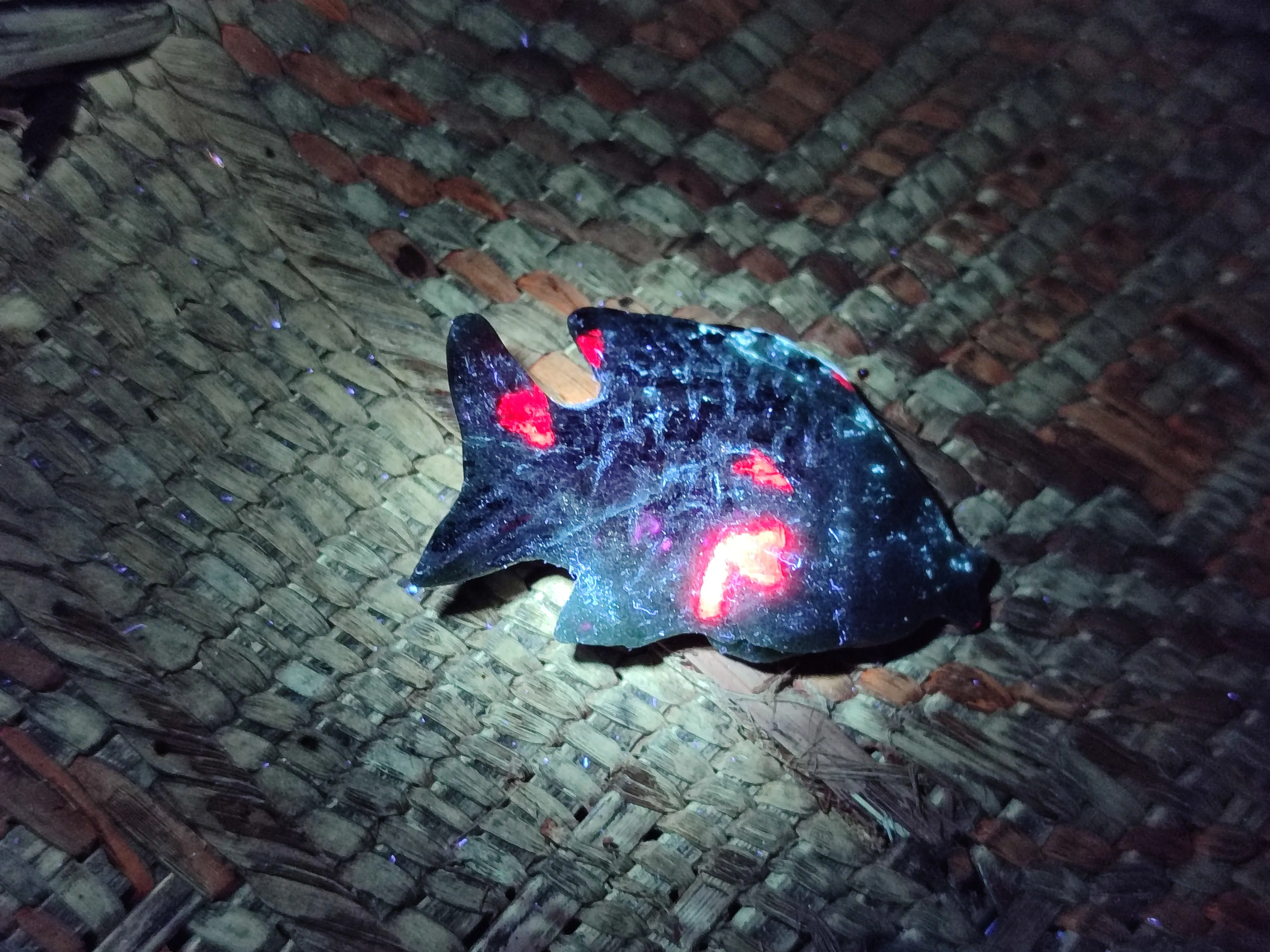 Hand Made Rare Small Fluorescent Ruby Zoisite Fish Carvings - Sold Per Item - From Tanzania