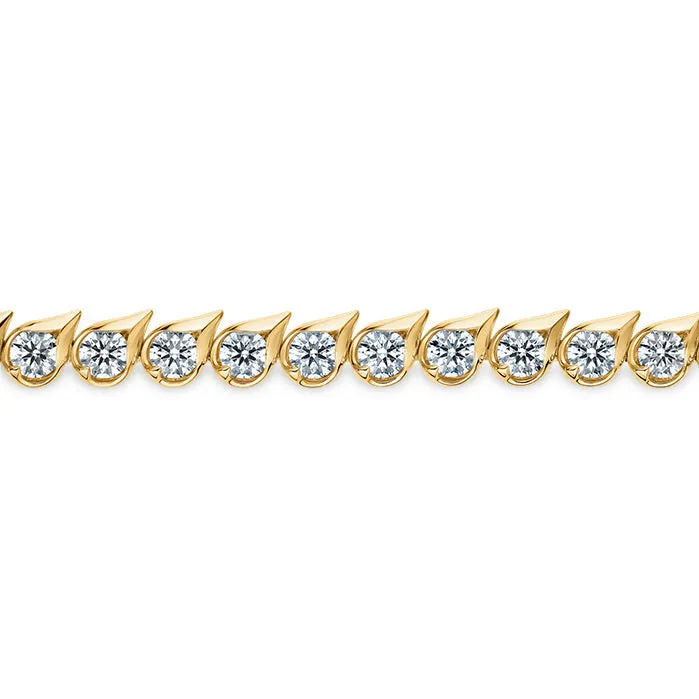 Hearts On Fire LU 18K Yellow Gold Droplet Diamond Bracelet