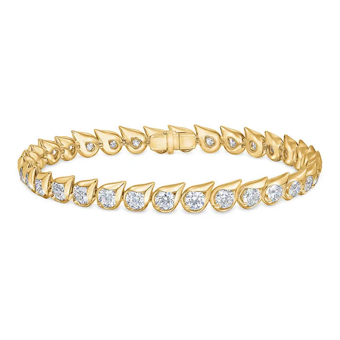 Hearts On Fire LU 18K Yellow Gold Droplet Diamond Bracelet