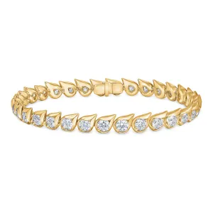 Hearts On Fire LU 18K Yellow Gold Droplet Diamond Bracelet