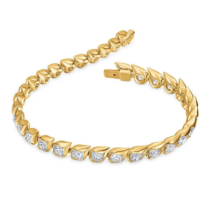 Hearts On Fire LU 18K Yellow Gold Droplet Diamond Bracelet