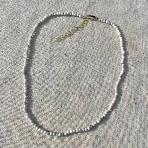 Howlite 3mm Facet Beaded Necklace - Patience