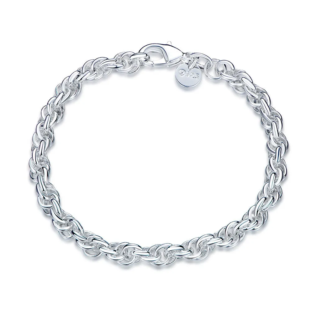 Inception Weave Bracelet in 18K White Gold Plated