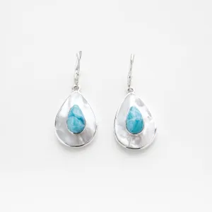 Larimar Mother Pearl Earrings Mauvi