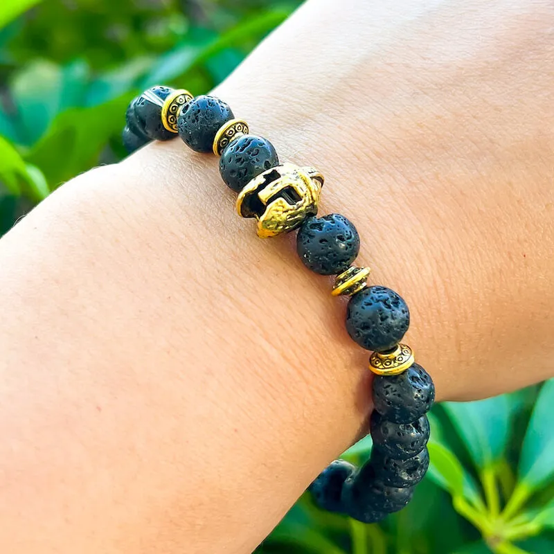 Lava Stone Natural Beaded Bracelet