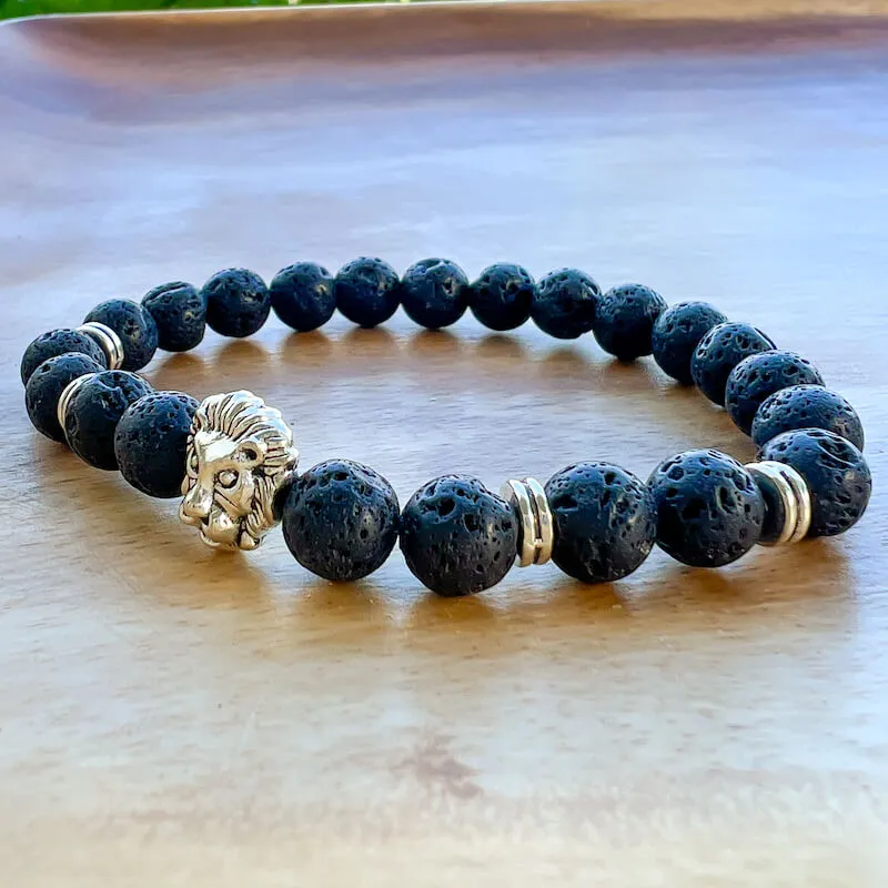 Lava Stone Natural Beaded Bracelet