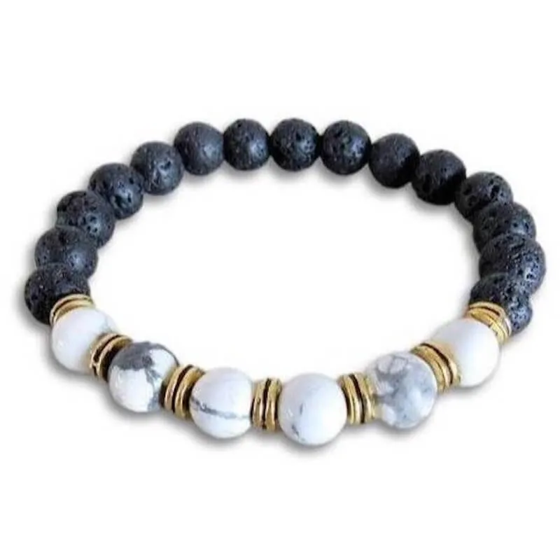 Lava Stone Natural Beaded Bracelet