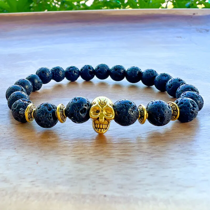 Lava Stone Natural Beaded Bracelet