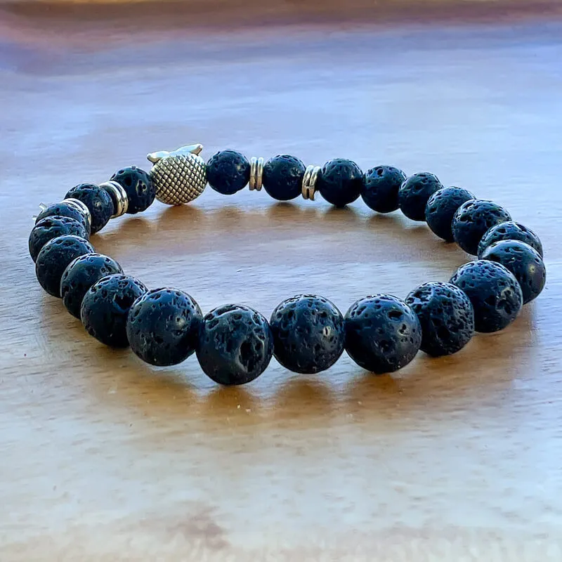 Lava Stone Natural Beaded Bracelet