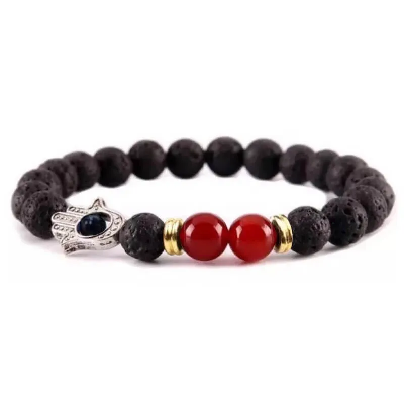 Lava Stone Natural Beaded Bracelet