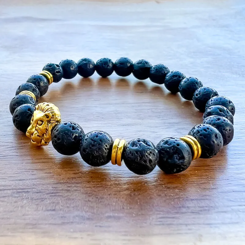 Lava Stone Natural Beaded Bracelet