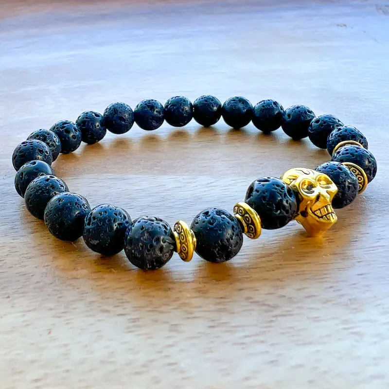 Lava Stone Natural Beaded Bracelet