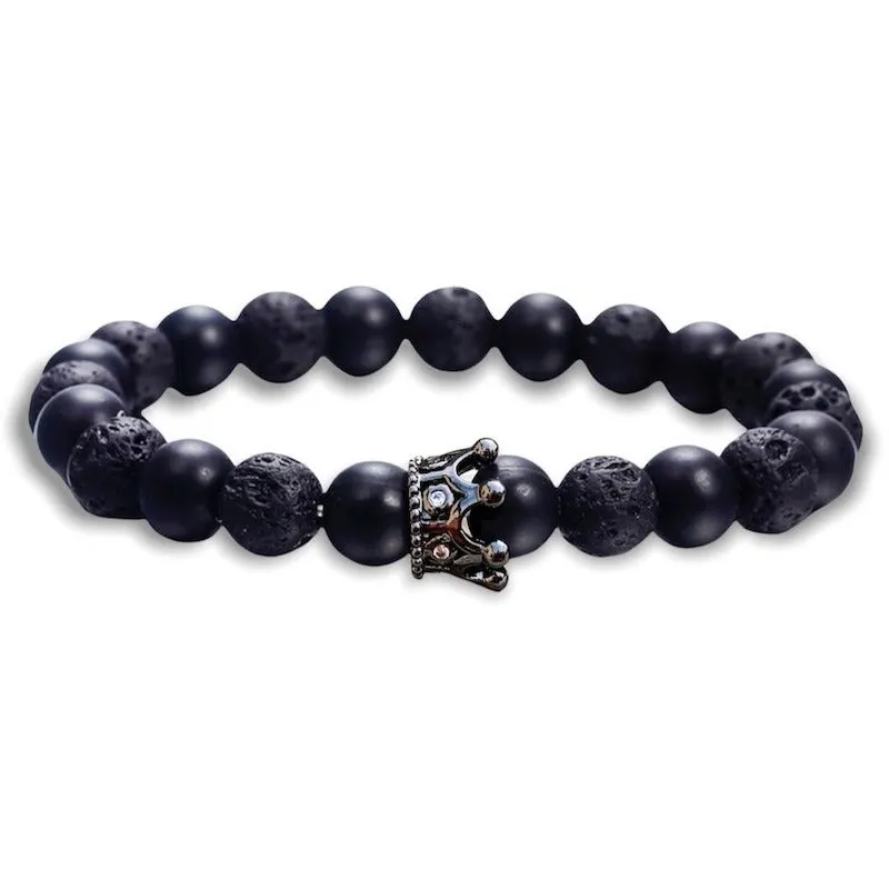 Lava Stone Natural Beaded Bracelet