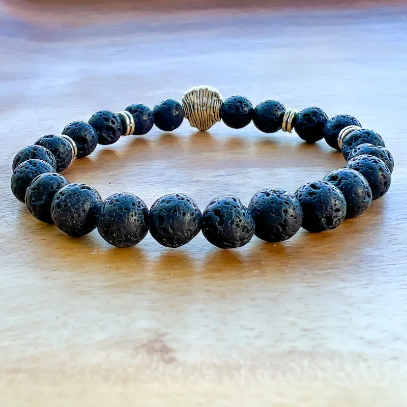 Lava Stone Natural Beaded Bracelet