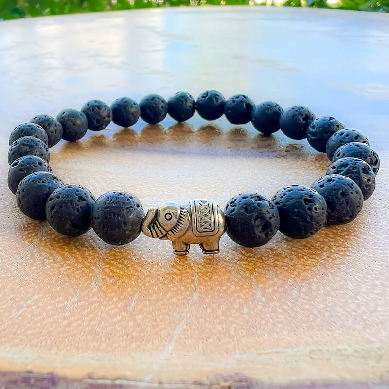 Lava Stone Natural Beaded Bracelet