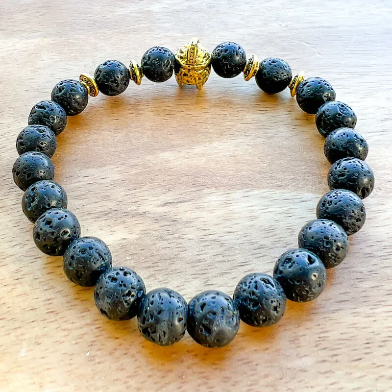 Lava Stone Natural Beaded Bracelet