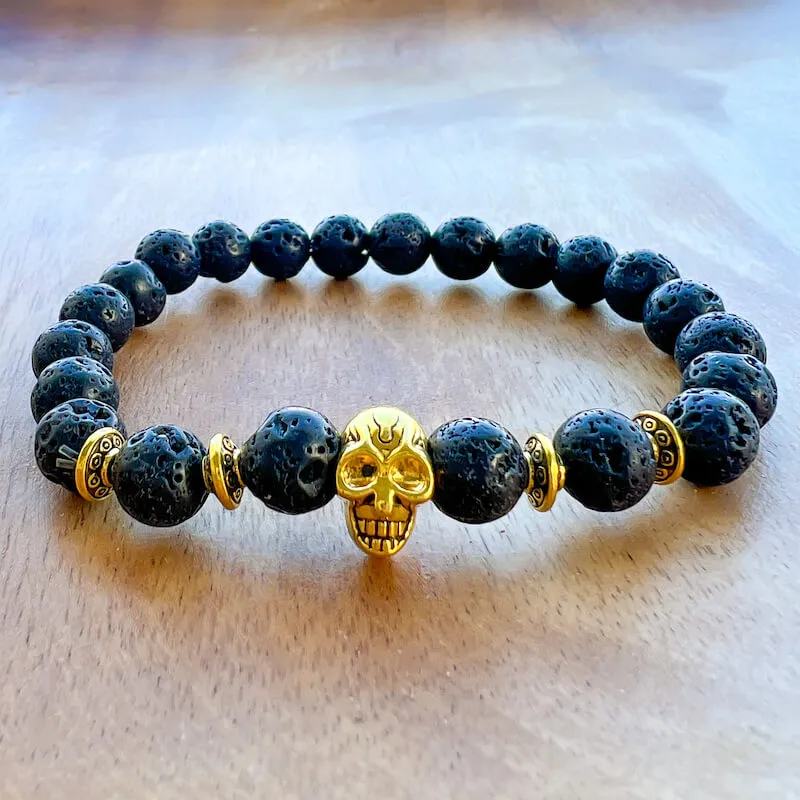 Lava Stone Natural Beaded Bracelet