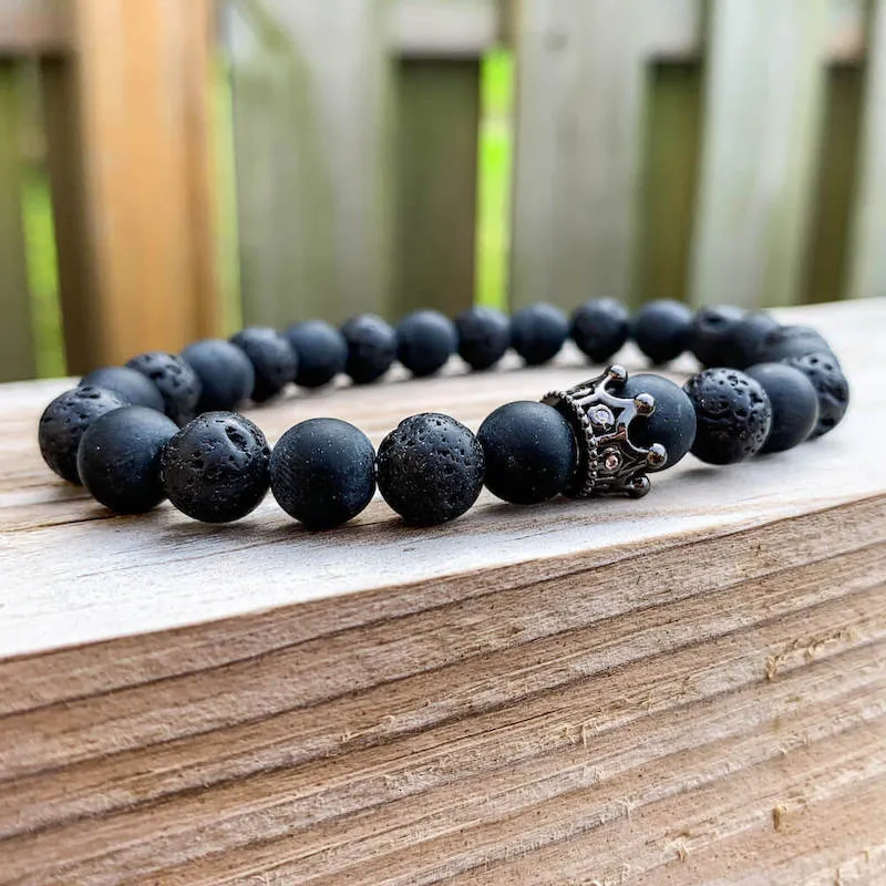 Lava Stone Natural Beaded Bracelet