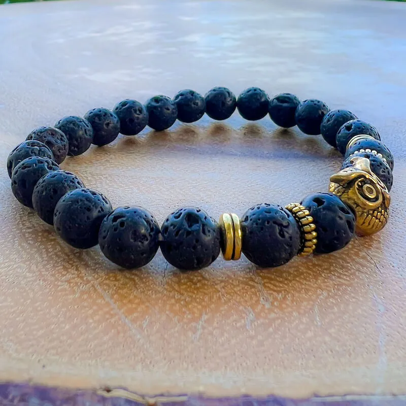 Lava Stone Natural Beaded Bracelet