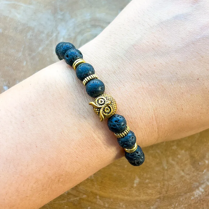 Lava Stone Natural Beaded Bracelet