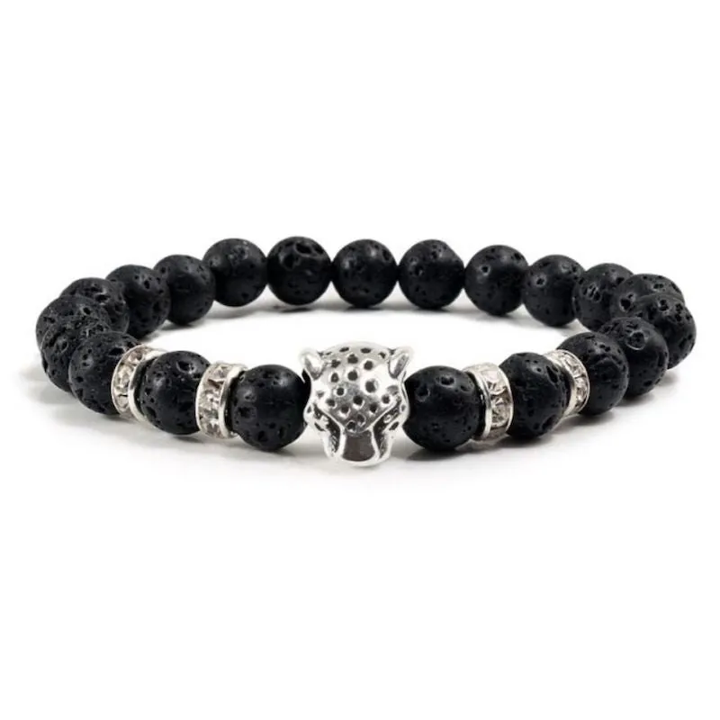 Lava Stone Natural Beaded Bracelet