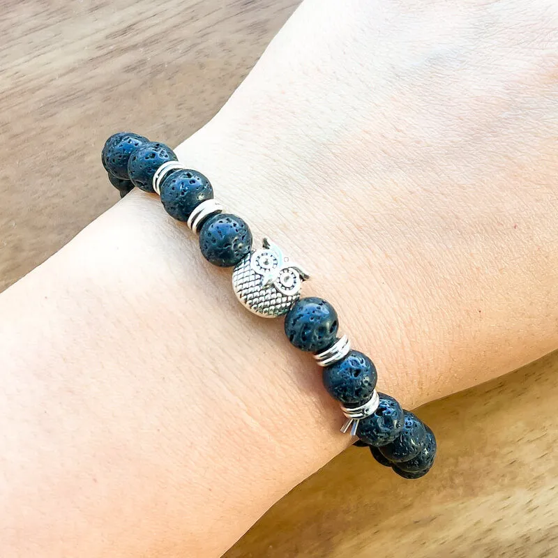 Lava Stone Natural Beaded Bracelet