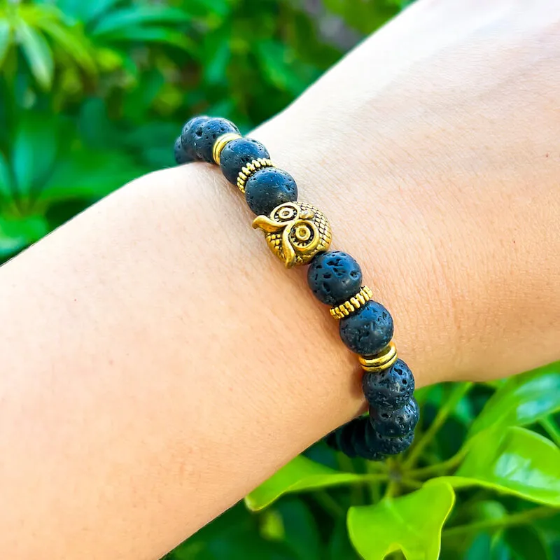 Lava Stone Natural Beaded Bracelet