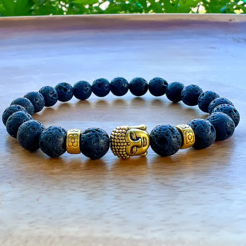 Lava Stone Natural Beaded Bracelet