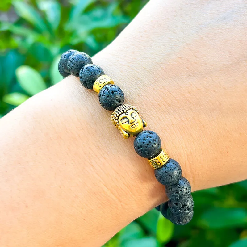 Lava Stone Natural Beaded Bracelet