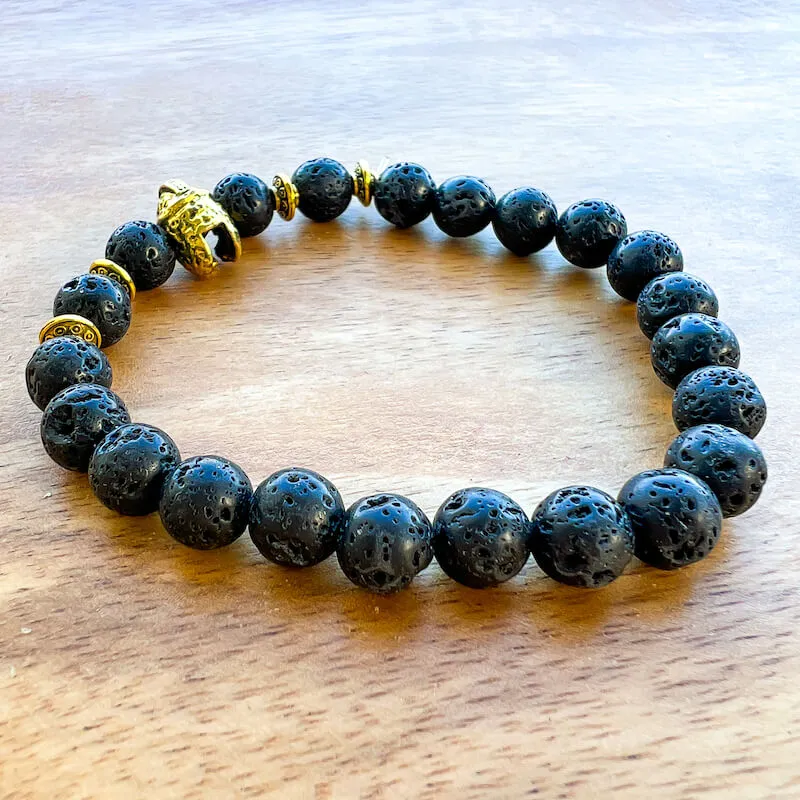 Lava Stone Natural Beaded Bracelet