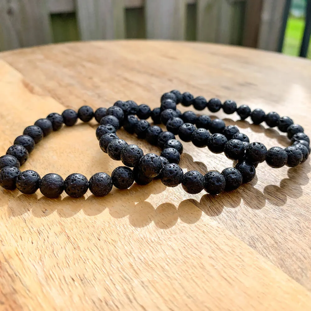 Lava Stone Natural Beaded Bracelet