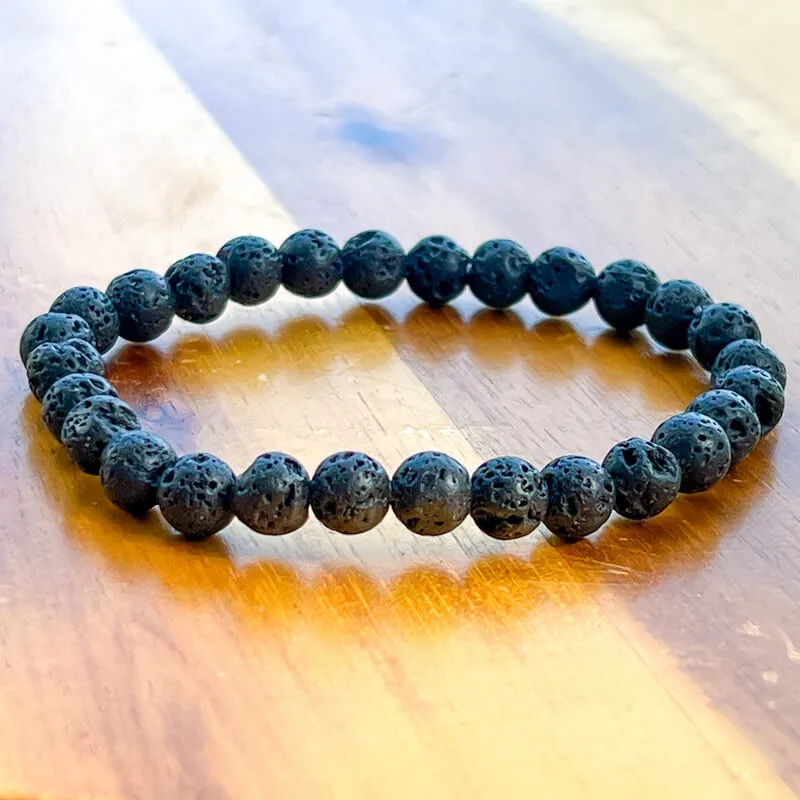 Lava Stone Natural Beaded Bracelet