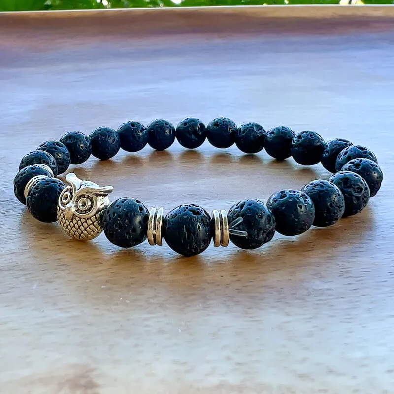 Lava Stone Natural Beaded Bracelet