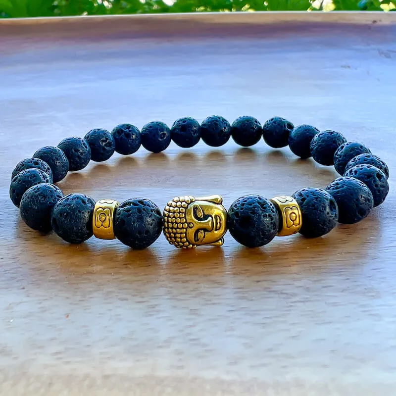 Lava Stone Natural Beaded Bracelet